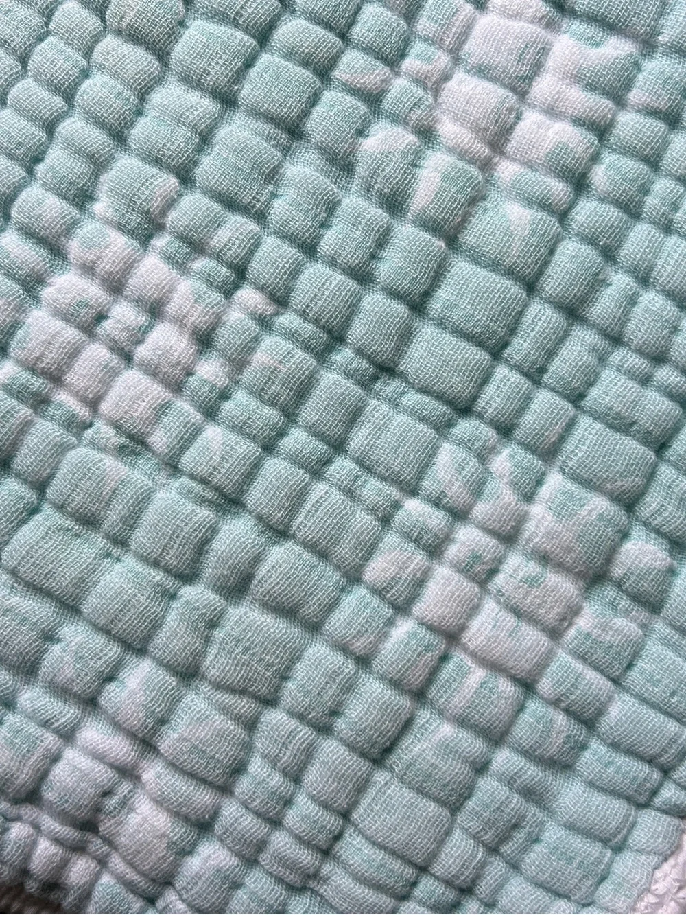 aden + anais Quilted Bib in Mint and White - Cozy Layered Design